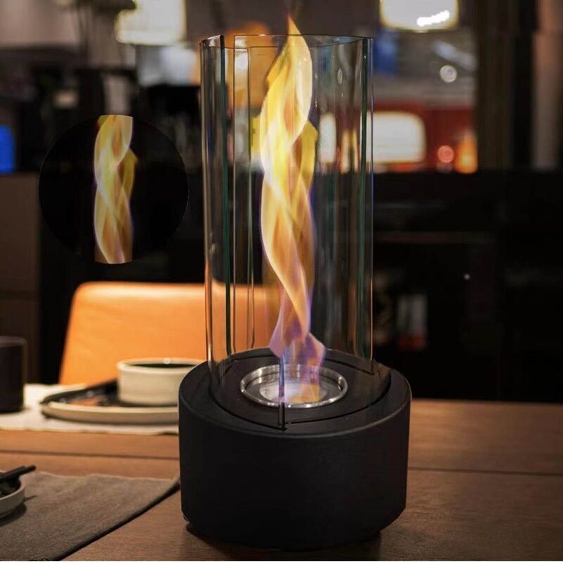 Tornado Tischfeuerstelle – Hochwertige Tischfeuerstelle für Alkohol – Für drinnen und draußen geeignet, mit verstellbarem Flammenring, ideales
