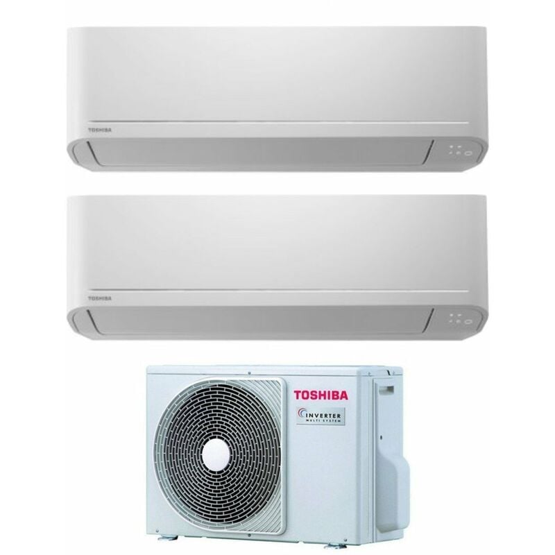 Toshiba - Dual Split Inverter Klimagerät Serie seiya 10+10 mit RAS-2M18U2AVG-E R-32 Wi-Fi Optional 10000+10000 - Neu in 2019