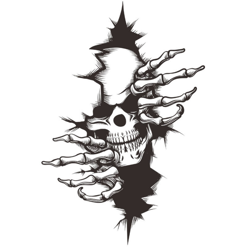 Linghhang - Totenkopf Totenkopf Horror 22x32cmStickers Aufkleber Sticker Sticker Für Auto Fahrzeug Auto Aufkleber