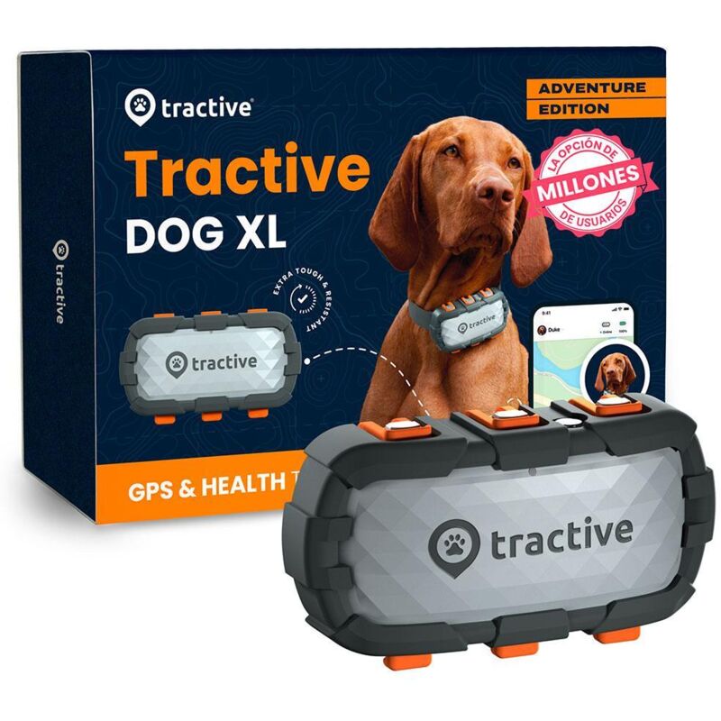 Tractive DOG XL Abenteuer GPS-Tracker grau grün