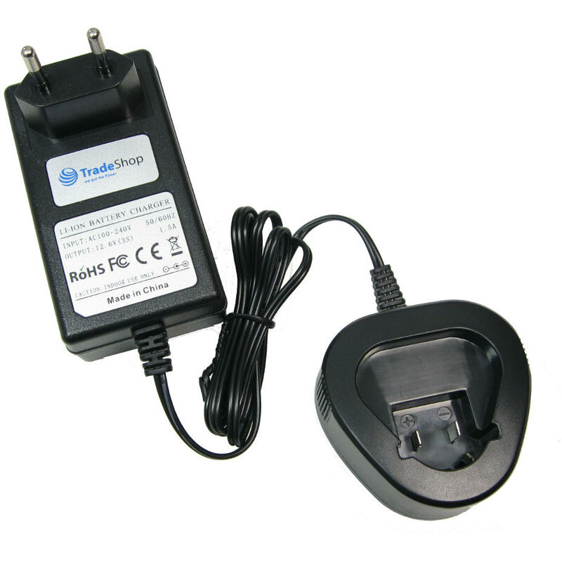 Trade-Shop 10,8V Li-Ion Akku Ladegerät Ladestation Schnellladegerät für Bosch 10,8V Spit PS50-2B PS50B PS60 PS60-102 PS60-2A PS70 PS70-2A PSR 10.8 LI2