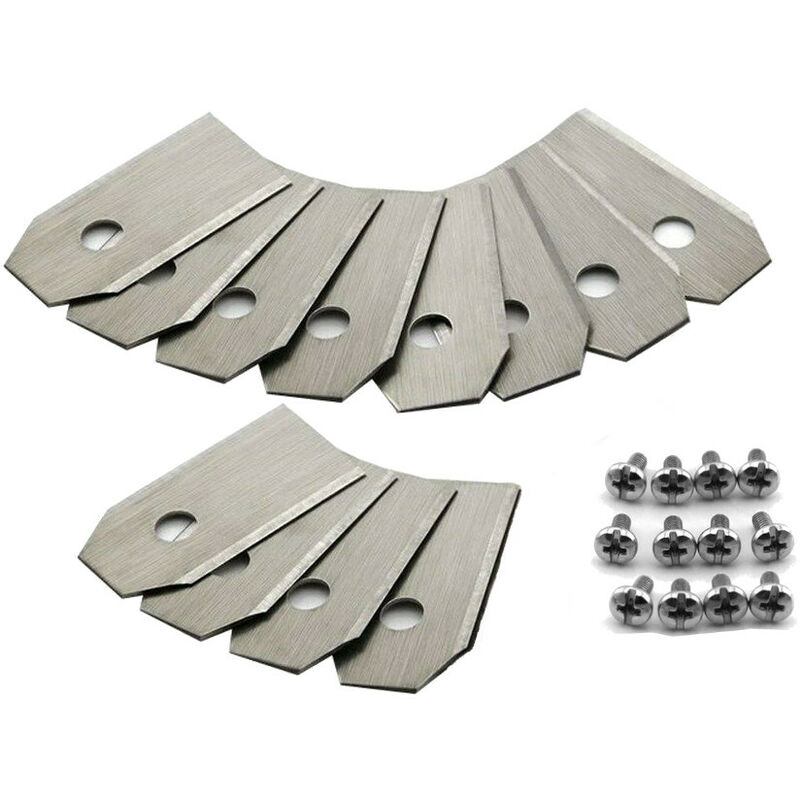 12x Ersatzmesser Ersatzklingen Edelstahl Silber 0,75mm für Gardena Smart Sileno, Smart Sileno+, Sileno 250, 500, Flymo 1200R Mähroboter - Trade-shop