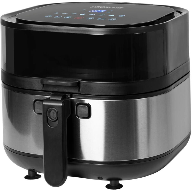Trade Shop - 7,25 Watt Air Fryer 1800 Wattofen mit integriertem Licht-LCD-Display mit Berührungsschlüssel -