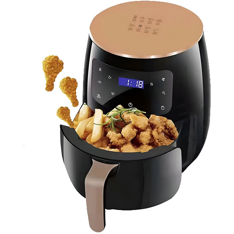 Trade Shop - Air Fryer 8 lt digital extra große LCD-Berührungssteuerung ohne gesunde Kochöl -
