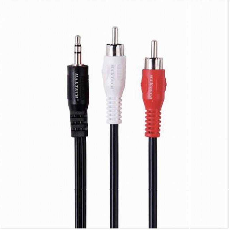 Trade Shop - AUDIO-VERLÄNGERUNGSKABEL STEREOADAPTER VON AUX 3,5 MM AUF 2X Cinch 3MT 4D SOUND AUX-R04 -