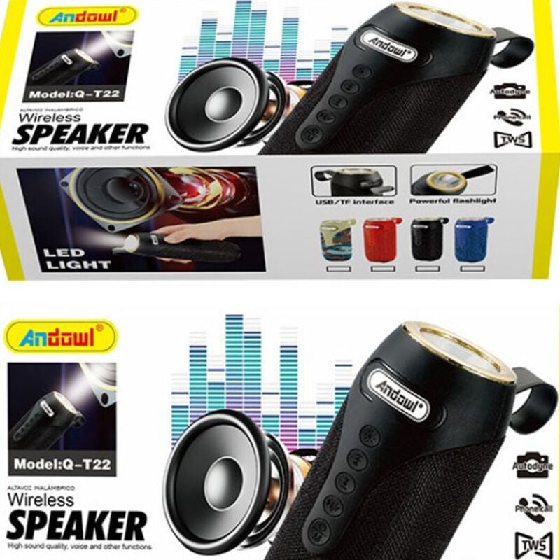Trade Shop Traesio - Trade Shop - altoparlanz 2.0 speaker portatile bluetooth 10W wireless aux / 3.5 mm usb Q-T22 -