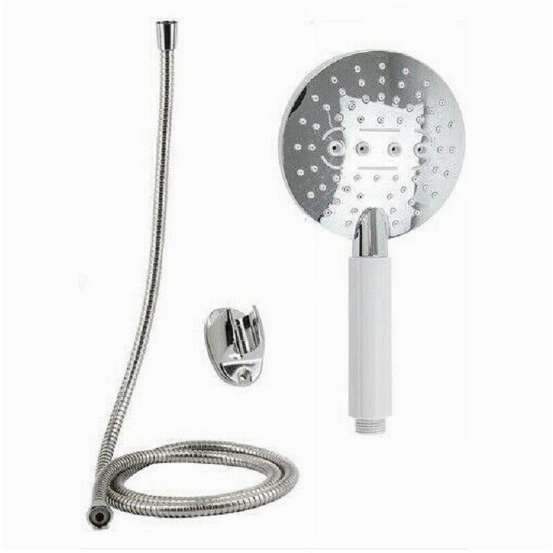 Trade Shop Traesio - Trade Shop - Runde Dusche Kit Dusche Kopf mit 1,8 mt Spitze Halterung 59173 Badezimmer -