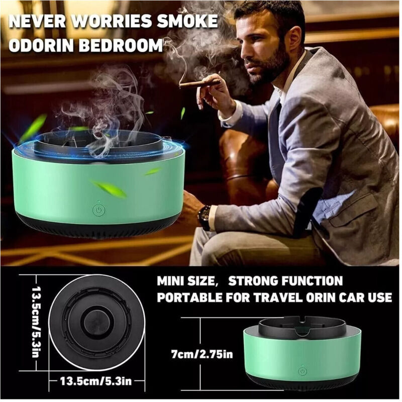 Trade Shop - elektrischer aschenbecher rauch aspirator filter reiniger smart aschenbecher -