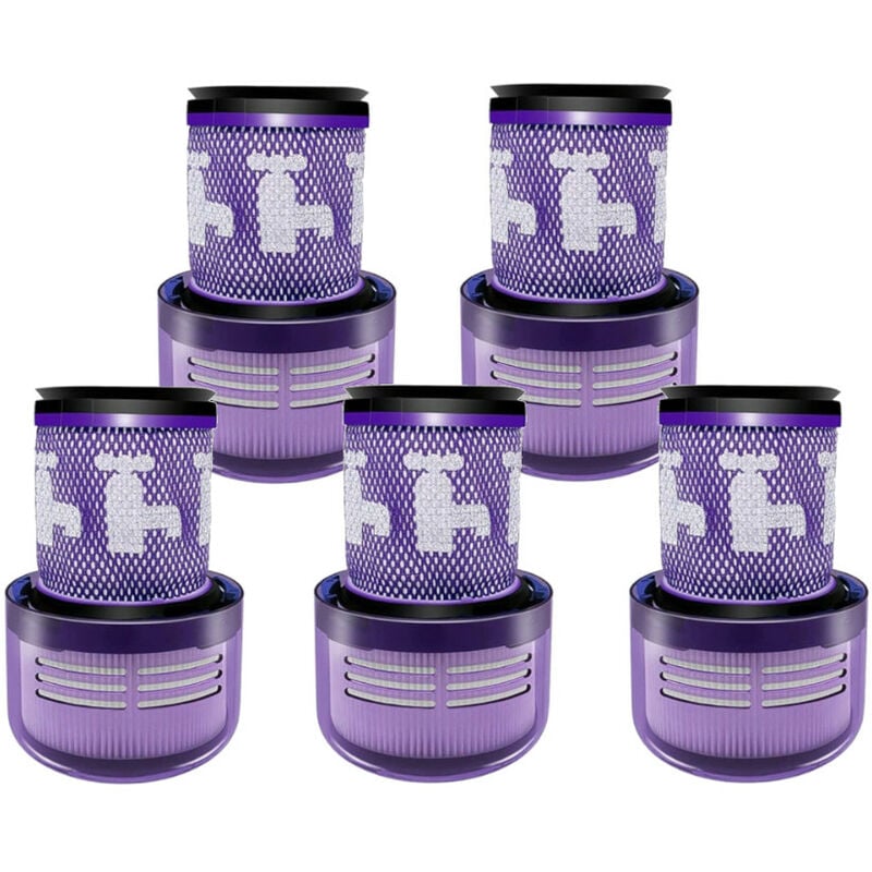 Trade-Shop HEPA-Filter / Vormotorfilter / Staubsaugerfilter kompatibel mit Dyson V12, V12 Slim, V12 Detect Slim Absolute, V12 Detect Slim - 5 Stück