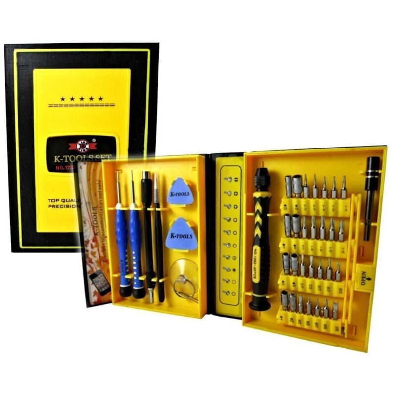 Trade Shop - reparatursatz schraubendreher werkzeuge bits werkzeuge handys smartphone set 38 stk -