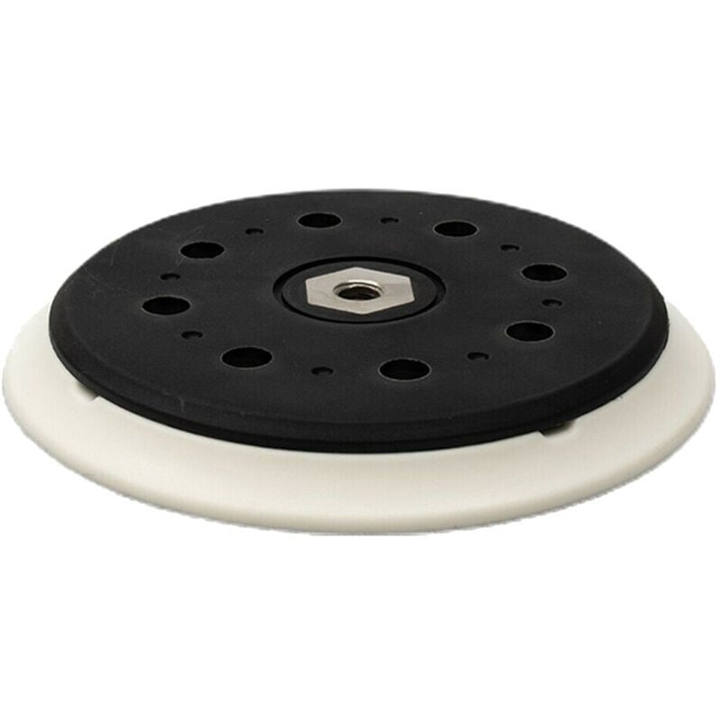 Trade-Shop Klett Schleifteller Stützteller, 150mm Durchmesser, 15 Löcher kompatibel mit Makita BO6050 Rotationsschleifer, Ersatz für Makita 197315-5