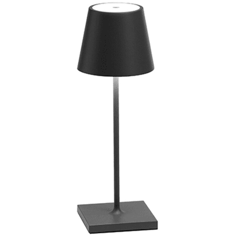 Trade Shop Traesio - Trade Shop - LED-Tischlampe mit Touch-Funktion, warmes Licht, dimmbar, usb, wiederaufladbar, Akku - Schwarz