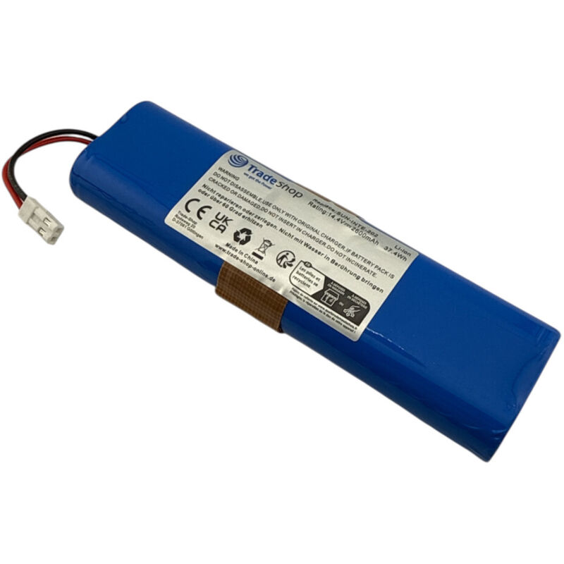 Trade-Shop Li-Ion Akku 14,4V / 2600mAh kompatibel mit Medion HA15, HJ08, Zaco 501928, Tesla RoboStar T10 T30 T40, SilverCrest SSR 3000 A1, SSWR A1