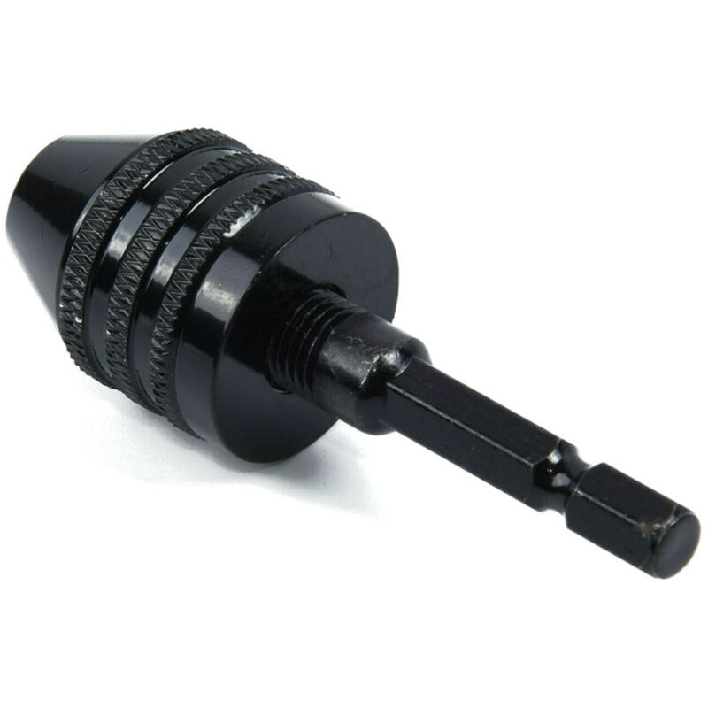 Trade-shop - Mini Bohrer Adapter Bit Bohrfutter / 0,6-8mm Spannweite / Sechskantaufnahme 6,35mm Schaft 1/4' hex / für Akkuschrauber mit Bit-Aufnahme