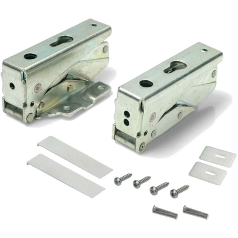 Trade-Shop Scharnier-Kit oben unten für Kühlschränke Gefrierschränke inkl. Montage-Zubehör kompatibel mit Hettich 3362 5.0, 3363 5.0, 3905 5.0
