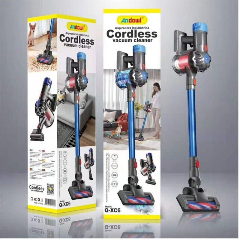 Trade Shop - staubsauger krümel elektrischer besen 2IN1 kabellos Q-XC6 zyklontechnologie -