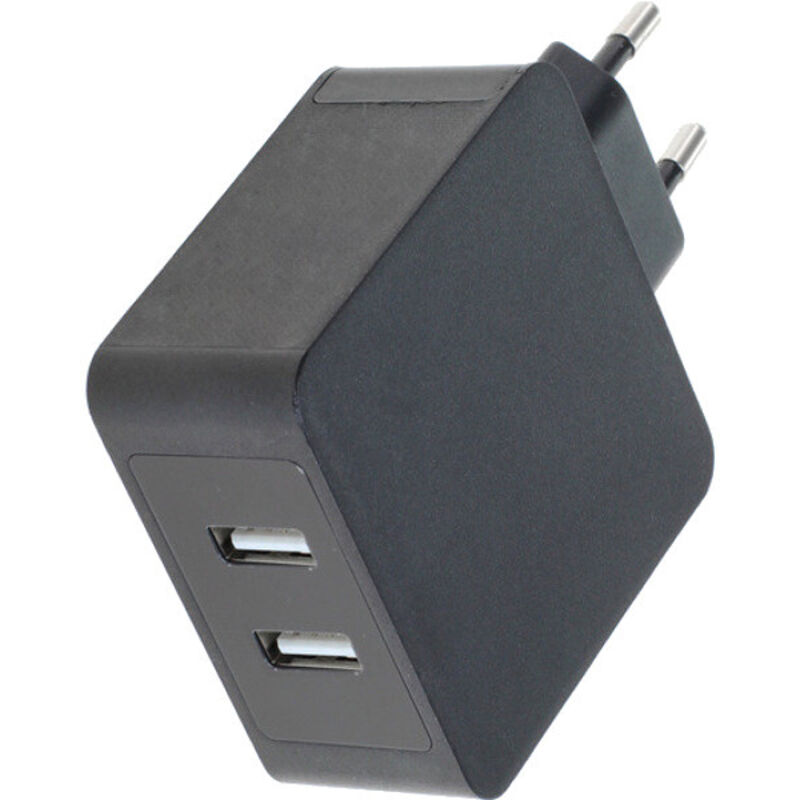 Trade-Shop USB Ladegerät Dual Netzteil Reise Adapter 5V 2,4A 12W mit 2x USB-Ladebuchsen passend für Smartphone, Kopfhörer, Handy, Tablet, eBook Reader