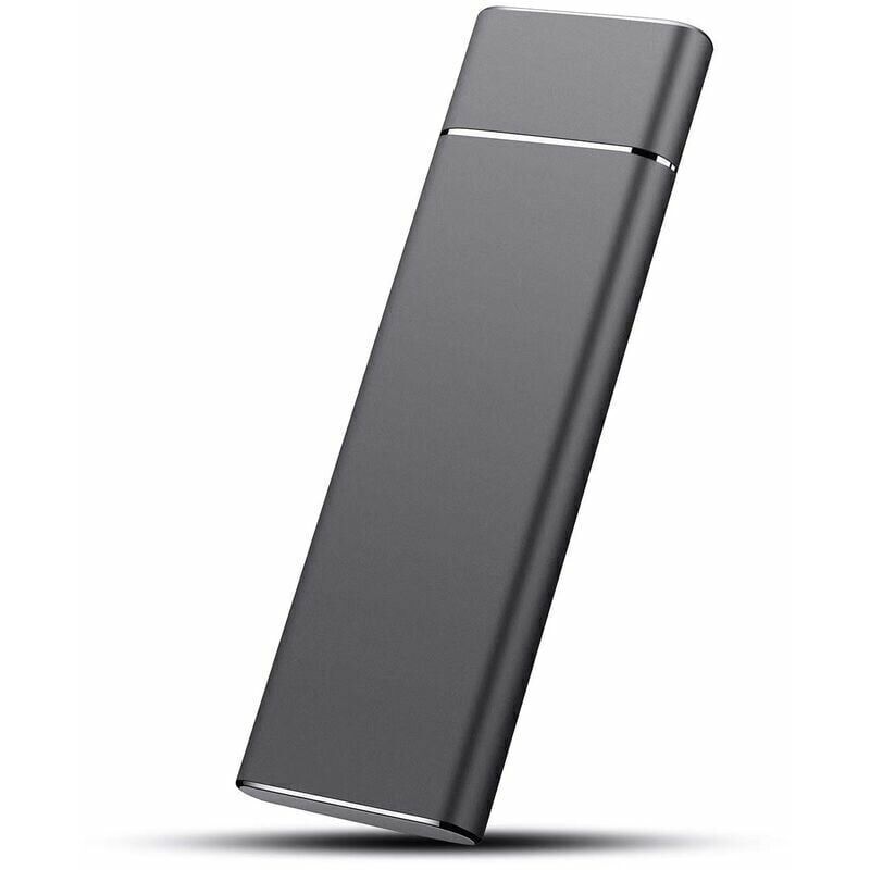 Tragbare 2-TB-SSD mit USB 3.0 – Ultradünne externe Festplatte mit stoßfestem Aluminiumgehäuse für PC, Mac und Laptop