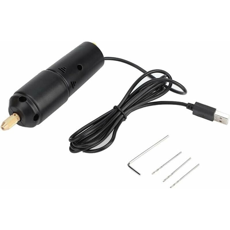 Tragbare elektrische Bohrmaschine, Mini-Handbohrmaschine, kompakte Micro-USB-Gleichstrom-5V-Bohrmaschine