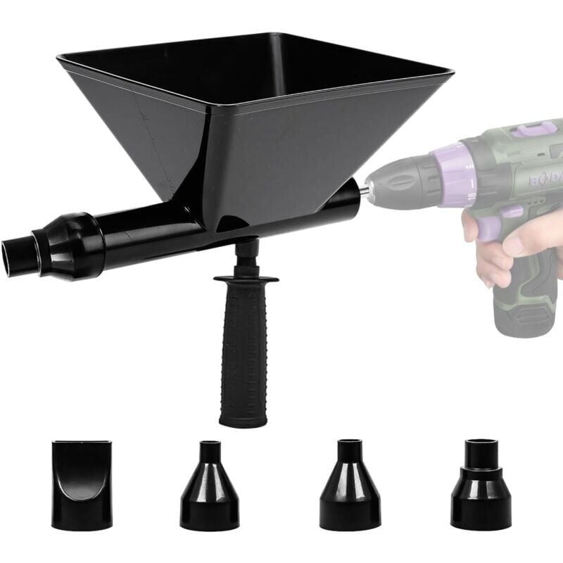 Tragbare elektrische Fugenpistole mit 4 Spitzen, elektrische Zementpistole ohne elektrische Bohrmaschine, Fugenmaschine zum Verfugen von Mörtel in