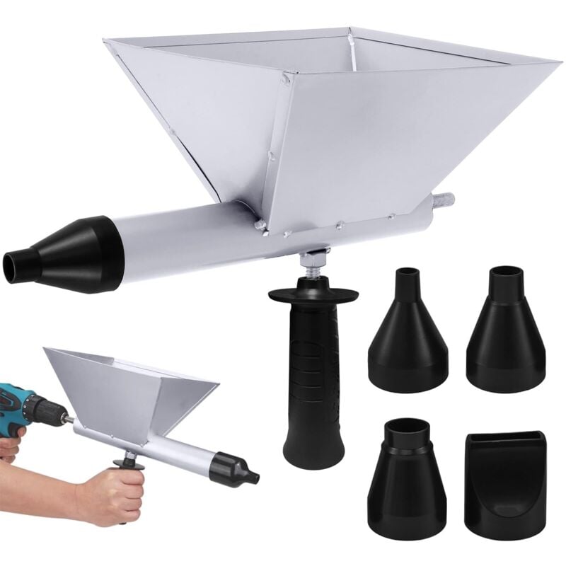 Tragbare elektrische Fugenpistole mit 4 Spitzen, elektrische Zementpistole, ohne elektrische Bohrmaschine, Fugenmaschine zum Verfugen von Mörtel in