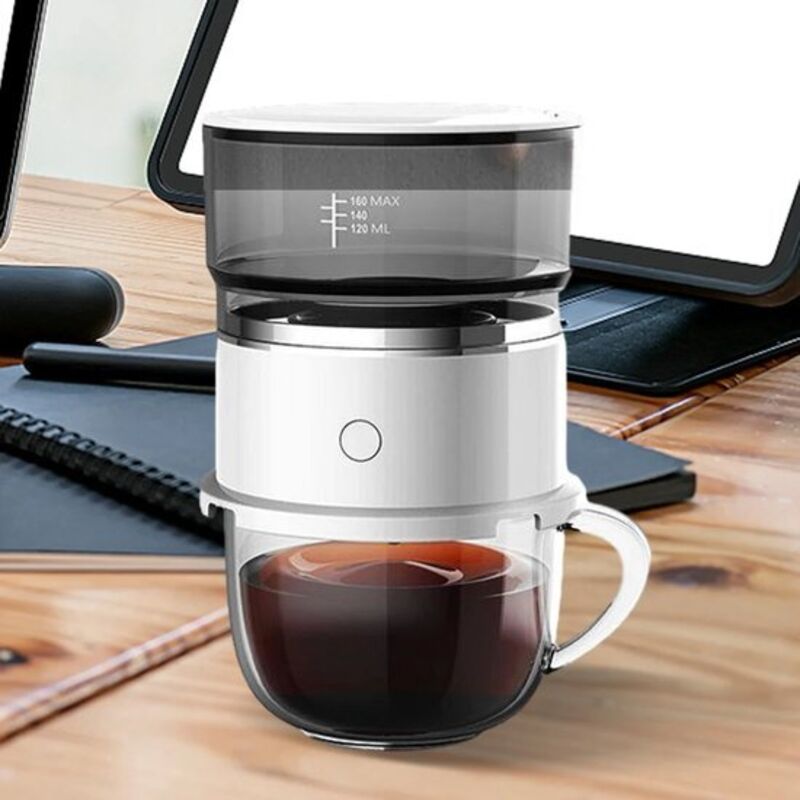 Tragbare Kaffeemaschine für manuelles Brühen – Mini-Kaffeevollautomat, Kaffeemaschine und Kaffeemühle für Zuhause und unterwegs, Reisekaffeemaschine