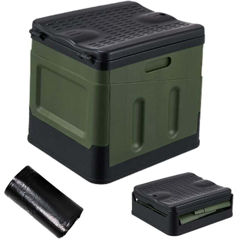 Tragbare Klapptoilette, Outdoor-Reise-Campingtoilette, Klapphocker/Outdoor-Auto-Aufbewahrungsbox für Zuhause/Camping/Bootfahren/Wandern/Lange