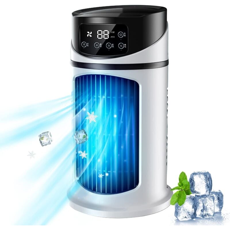 Tragbare Klimaanlage, 3-in-1 Mini-Luftkühler, Klimaanlage, Luftbefeuchter und Luftreiniger, Mini-Klimaanlage mit 6 Geschwindigkeitsstufen, kleine