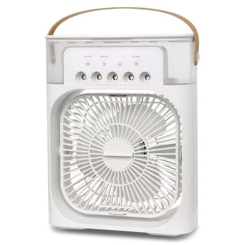 Sjqka - Tragbare Klimaanlage, 600 ml, Mini-Tragbare Klimaanlage, Mini-Ventilator, 3 Geschwindigkeiten, 3 Nebelmodi, 7 Nachtlichter, 2-8 Stunden Timer