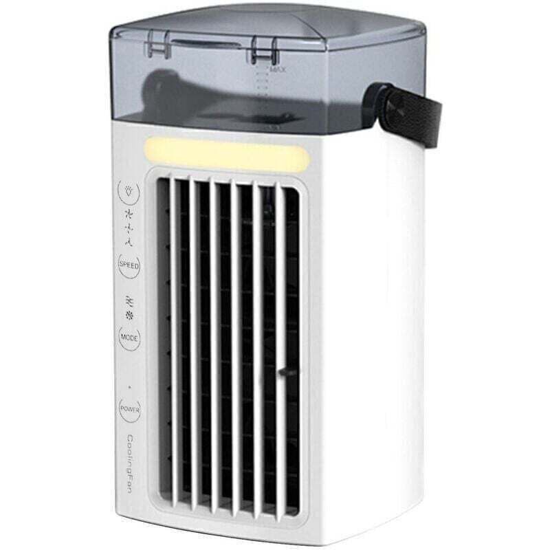 Tragbare Mini-Klimaanlage, wiederaufladbare persönliche Klimaanlage mit 3 Geschwindigkeiten, für das Home-Office-Schlafzimmer