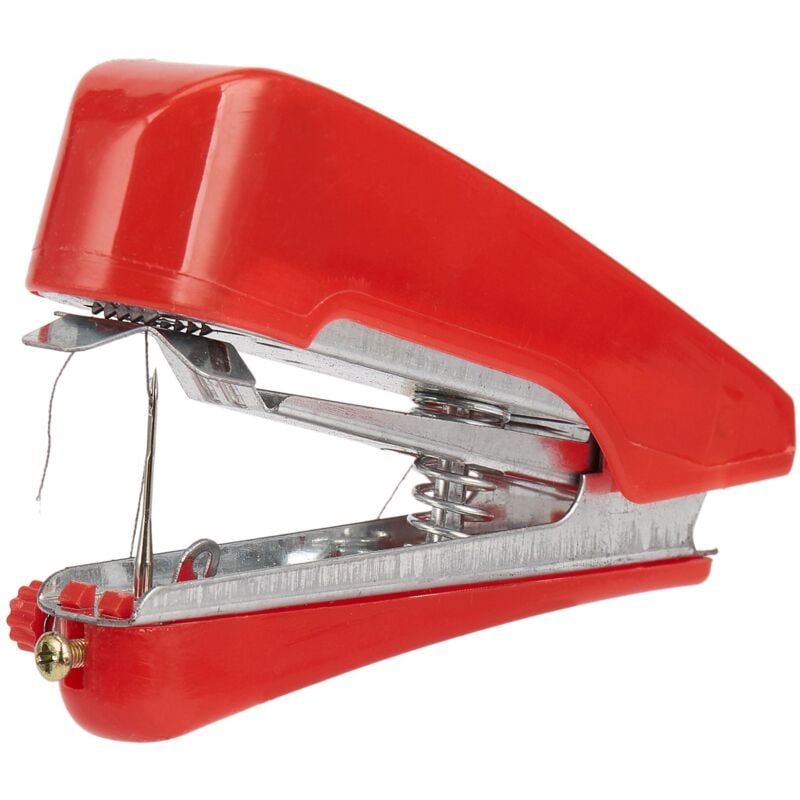 Tragbare Nähmaschine für den Außenbereich, klein, Mini, Handgerät, manuelle Nähmaschine, Reisetasche (zufällige Farben)