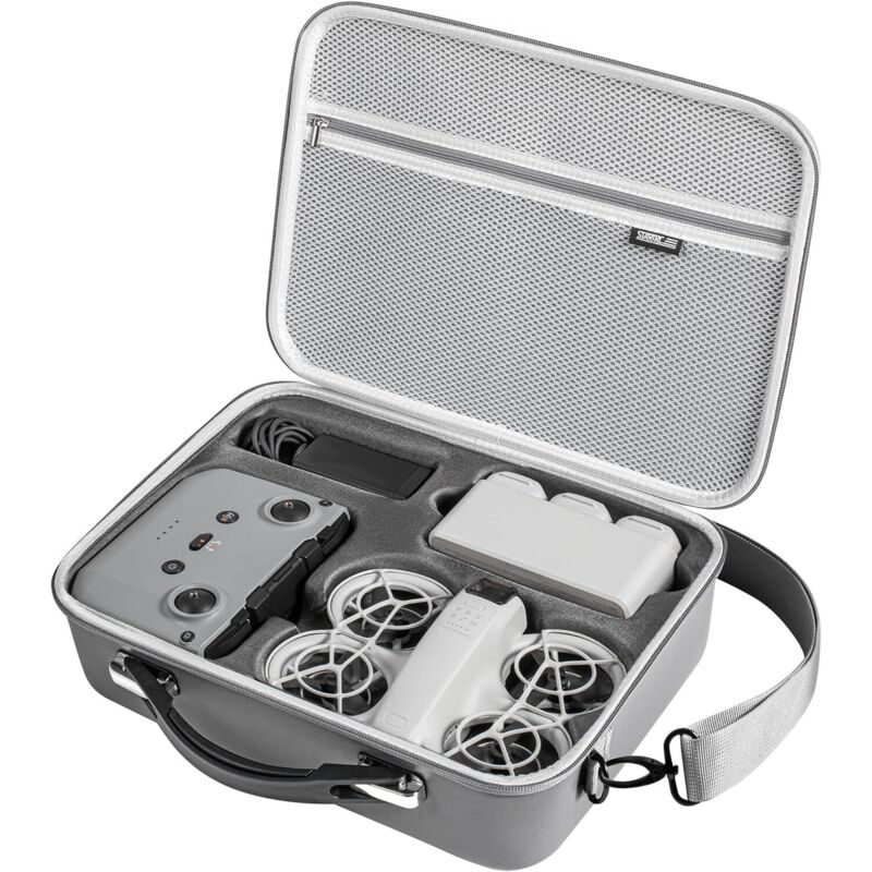 Tragbare Polyurethan-Reisetasche für DJI Neo Fly More Zubehör-Kombination Tragetasche für DJI Neo Drohne Kompatibel mit RC-N3/N2 Controller, Neo