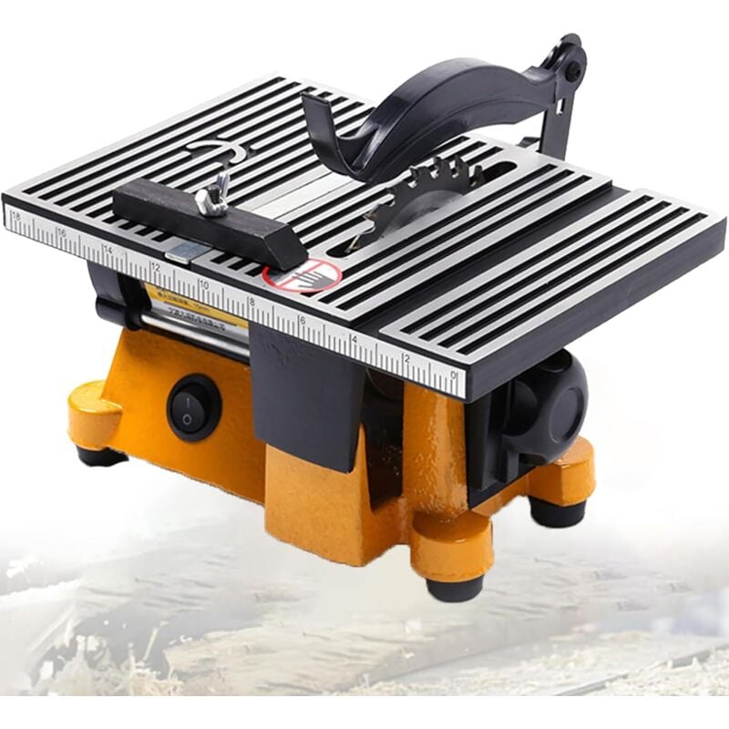 Tragbare Präzisions-Tischkreissäge mit 3 Sägeblättern, einstellbarem Winkel, 15 mm Schnittstärke, 5000 U/min Geschwindigkeit, zum Schneiden von