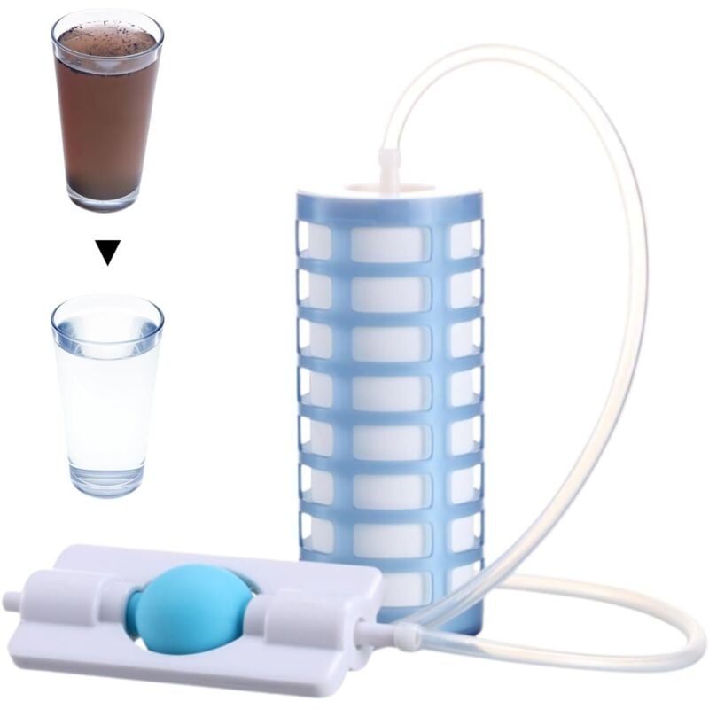 Tragbare Survival-Wasserfilter, Camping-Sedimentfilter, Campingausrüstung, leichter Survival-Wasserreiniger, tragbarer Wasserfilter für Camping,