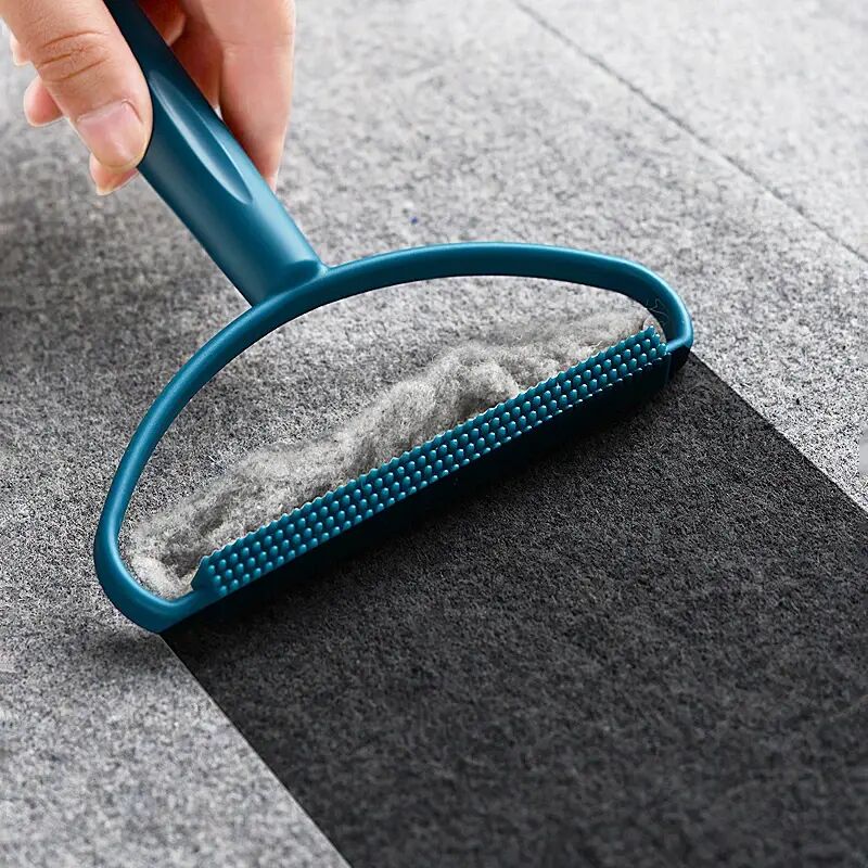 Tragbare Tierhaarbürste, Fusselentferner, Haarbürste, Stoffrasierer, Hundepflegewerkzeug, Katzenbürste aus Holz, Hundezubehör, Blau