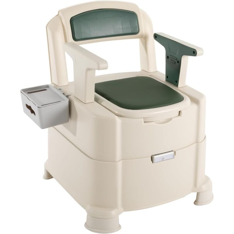 Tragbare Toilette Campingtoilette Töpfchen für Erwachsene, Toilette mit Sensor Nachtlicht, für Wohnmobile, Camping, Wandern & Bootfahren (23,86 x
