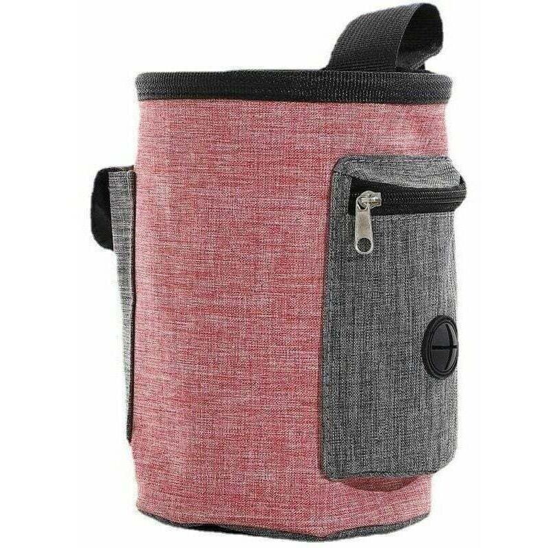 Tragbare Trainingstasche für Haustiere, Snacktasche für Ausflüge, Trainings-Hüfttasche, Outdoor-Zubehör für Haustiere, Hunde-Ausflugszubehör, Rot