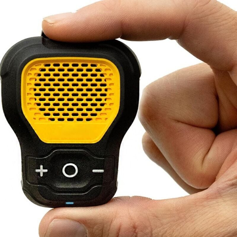 Tragbarer Bluetooth-Lautsprecher (aktualisierte Version), wasserdichter, kabelloser Clip-Lautsprecher (nicht magnetisch), eingebautes Mikrofon für