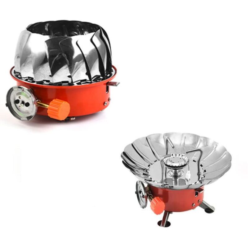 Tragbarer Camping-Gaskocher, Darryy Faltbarer Campingkocher, Tragbarer Camping-Gaskocher, Mini-Gaskocher, 2800 W, 468 G, Winddicht, Outdoor, Einfach