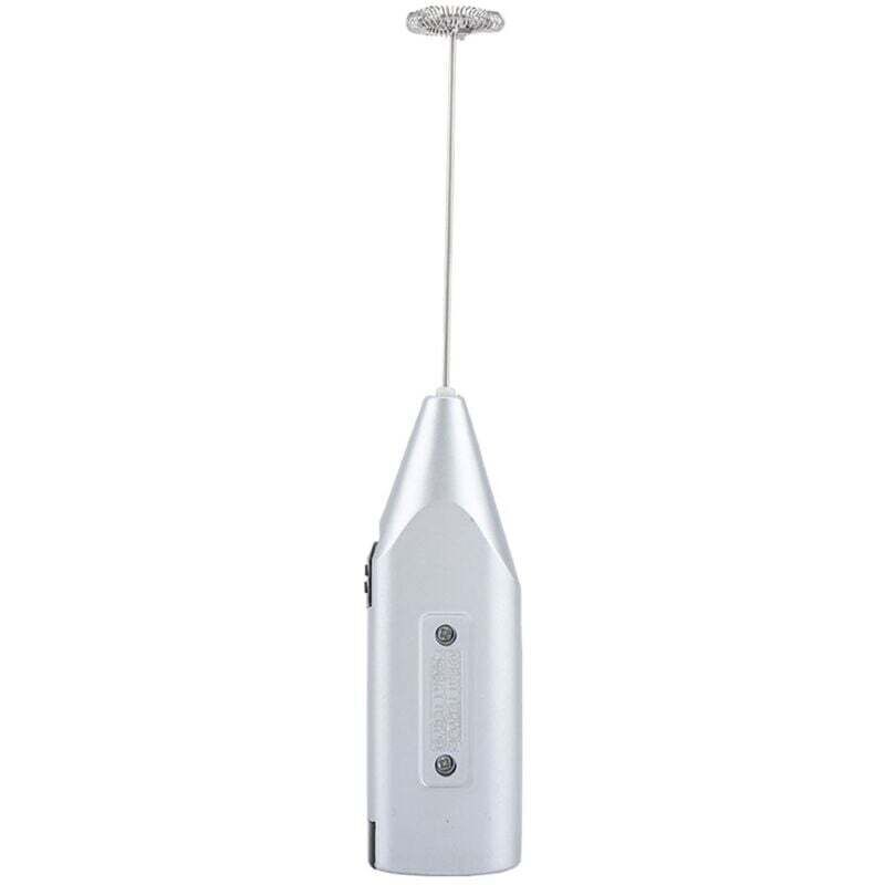 Tragbarer elektrischer Milchaufschäumer, Mini-Handrührer, batteriebetrieben, Getränkemixer und Mini-Aufschäumer aus Edelstahl, Küchenzubehör für