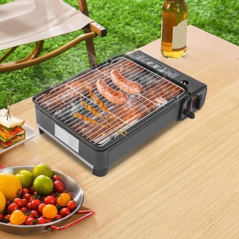 Tragbarer Gasgrill mit 2200 w, Camping-Gasherd, Tischkocher für Outdoor-Küche, Grill für Picknick.