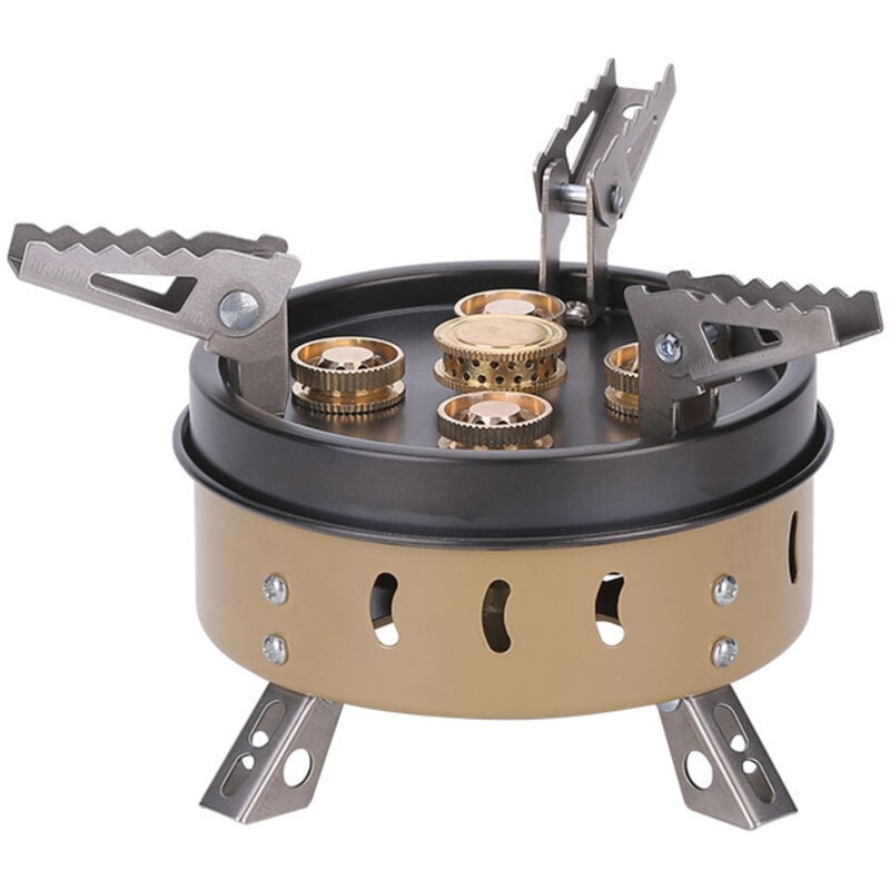 Tragbarer Gaskocher mit fünf Brennern, 11.000 W, für Camping, Picknick, Wandern oder andere Outdoor-Aktivitäten