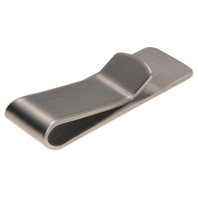 Tragbarer Geldbeutel aus Edelstahl, 5 Stück, silber