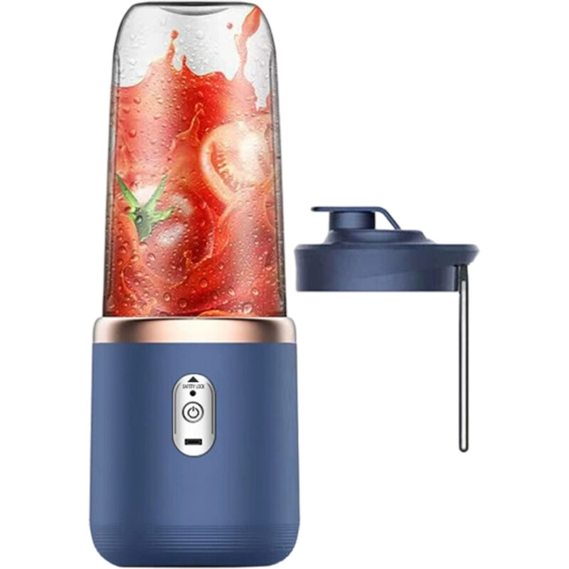 Tragbarer Mixer für Milchshakes und Smoothies, persönlicher Reisemixer für Proteine mit 6 Klingen, USB-wiederaufladbarem Akku, Crushed Ice,