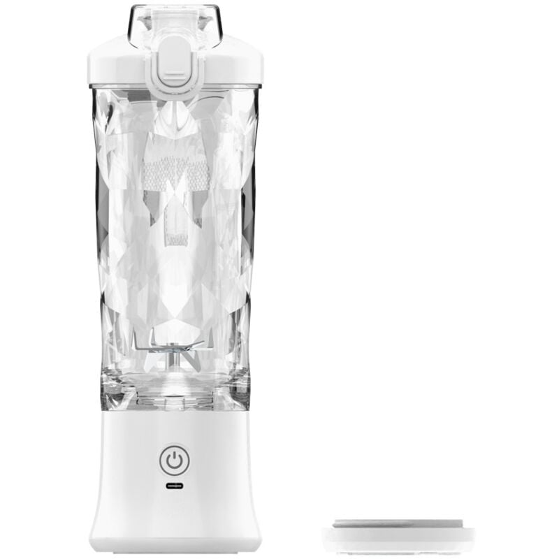 Tragbarer Mixer für Smoothies, frische Säfte, Shakes und Babynahrung, 590 ml Mini-Mixer, BPA-frei, geeignet für Outdoor-Sport, Zuhause, Reisen, Weiß