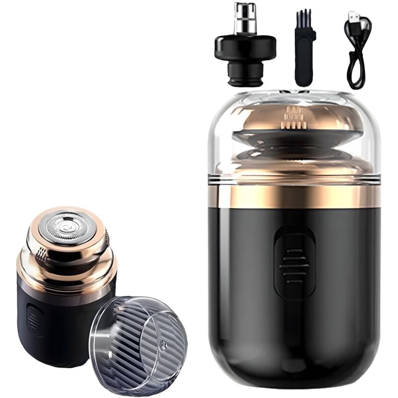 Tragbarer Multifunktionaler Kapselrasierer, Kapselrasierer, Waschbarer Elektrorasierer für Herren, Mini tragbarer Elektrorasierer, USB-wiederaufladbar