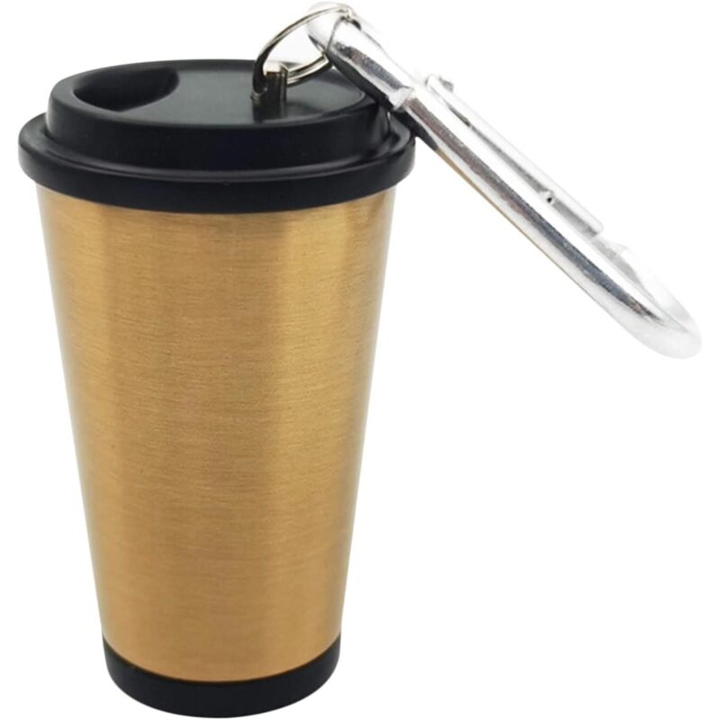 Tragbarer Outdoor-Aschenbecher mit Deckel, Mini-Aschenbecher für Auto und Reisen, rauch- und aschebeständiges Metall