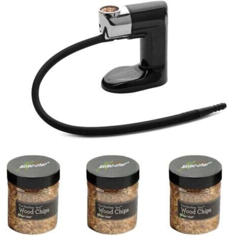 Tragbarer Räucherofen – Kalträucherpistole – Gratis 3er-Pack Räuchermehl, tragbare Räucherpistole, professionelle Räucherpfeife, ideal zum Räuchern