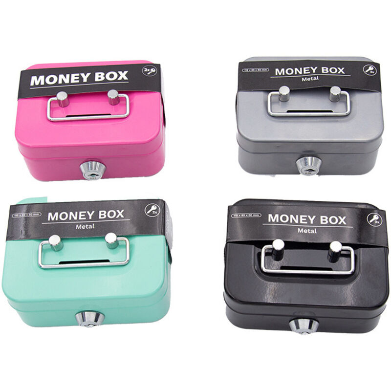 Tragbarer Stall mit Koffer, 4-teilig, zur Überwachung Ihrer Gefäße, Münze mit Schloss, mit Schloss, Hierro, 11,5 x 8,5 x 5 cm