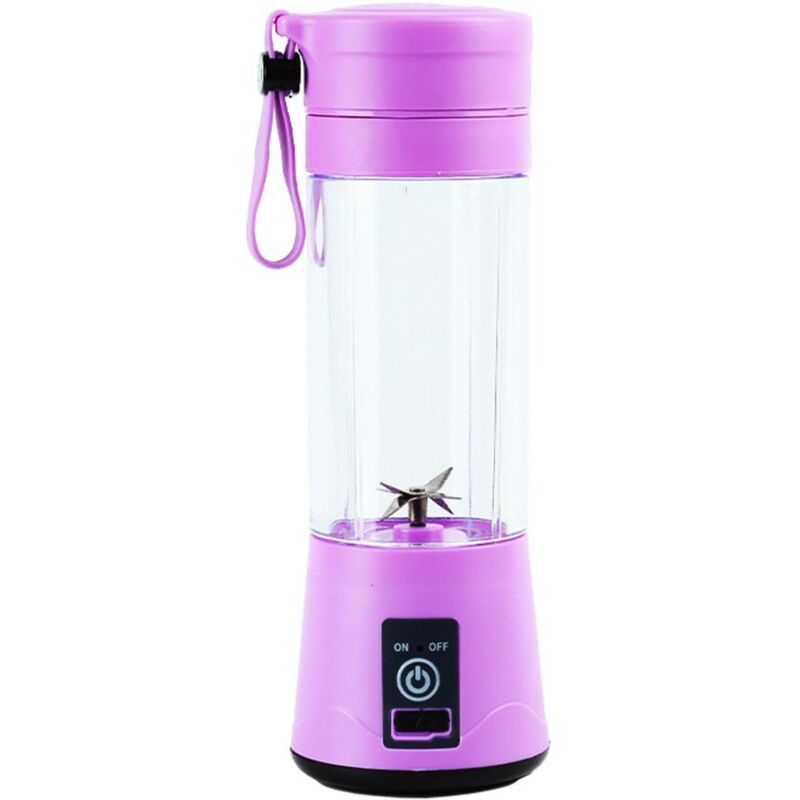 Tragbarer Standmixer, 380 ml, BPA-frei, Mini-Standmixer, Multifunktionsmixer, USB-C-Ladegerät – Lila